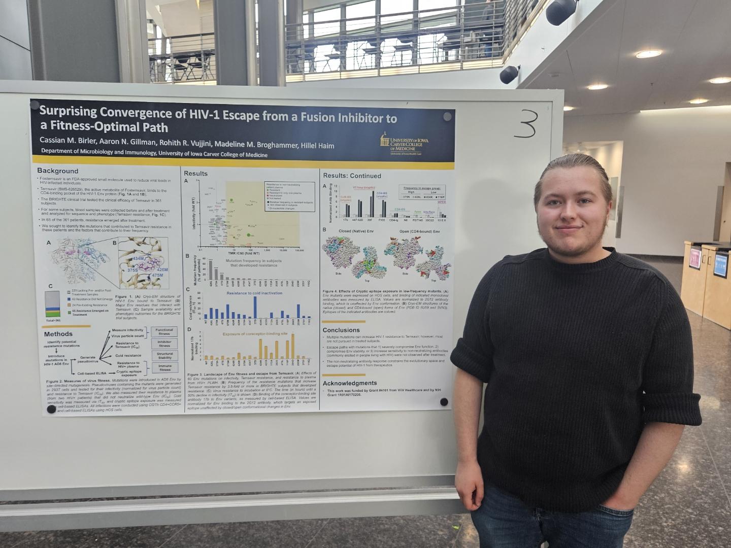 Cas Birler with poster photo