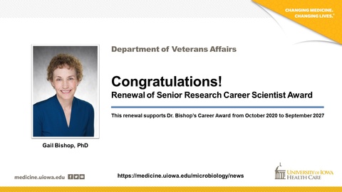 Gail Bishop Renewal of Senior Research Career Scientist Award