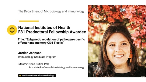 Jordan Johnson image - NIH F31 Fellowship awardee