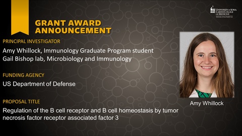 NEW FUNDING - Amy Whillock &amp; Gail Bishop Lab - USDOD