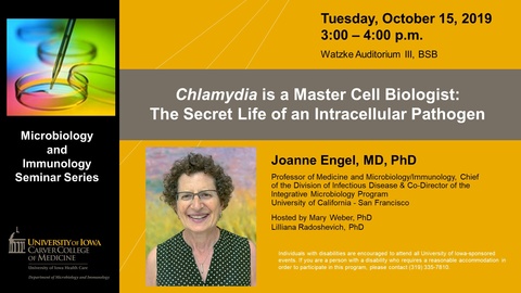 Seminar Speaker, Joanne Engel, MD, PhD - Ocober 15, 2019