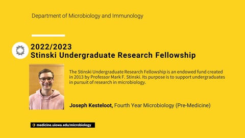 Joseph K. UG Stinski Fellowship Awardee image