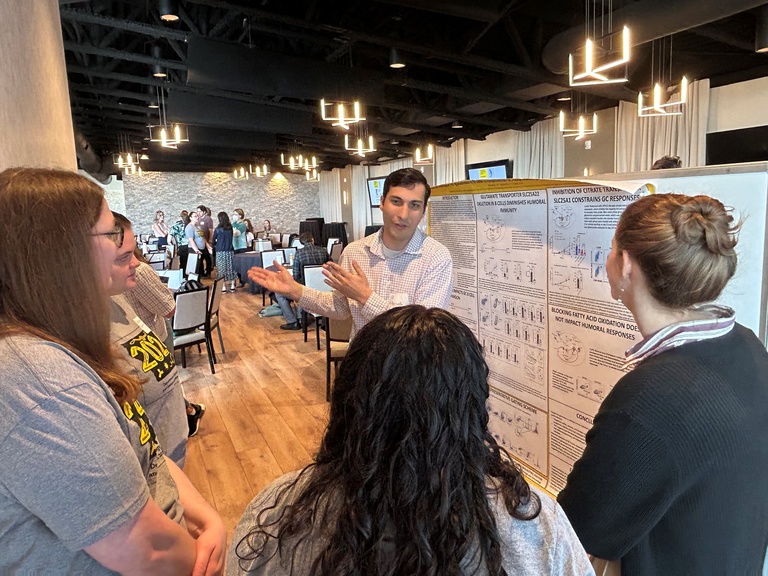 Students at poster board