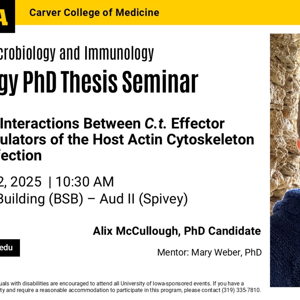 Microbiology PhD Thesis Seminar - Alix McCullough, PhD Candidate promotional image