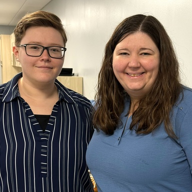 Alix McCullough and Mary Weber