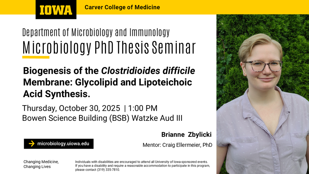 Microbiology & Immunology Brianne Zbylicki Graduate Seminar  promotional image